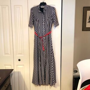 Eshakti black and white gingham dress, size M-10.
